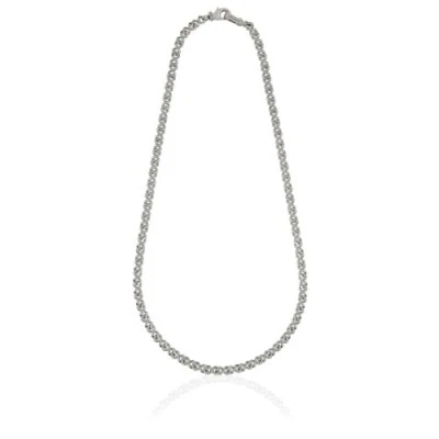 UNOAERRE COLLANA da uomo maglia occhio di pernice bronzo placcato argento (2511) - Immagine 1 di 4