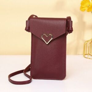 PU Leather Cell Phone Bag Shoulder Pocket Wallet Pouch Case For Samsung IPhone