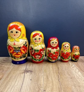 Vintage Russian nesting dolls. Soviet antiques Big Matryoshka USSR. - Picture 1 of 10