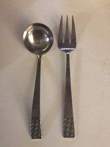 Tenedor para servir de acero inoxidable Supreme Cutlery Towle TWS127 9" y cucharón 7,5" - Imagen 1 de 3