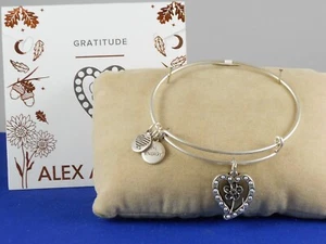 Alex and Ani Rafaelian Silvertone BUTTERCUP HEART Expandable Wire Bracelet $49 - Picture 1 of 2