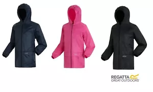 Regatta Kids Waterproof Raincoat Boys Girls Outdoor Walking Jacket Taped Seams - Picture 1 of 30