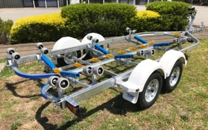 Precision Boat Trailer Drive On Galv 6.5mt TANDEM suit 18-20ft Hull inc spare - Picture 1 of 10