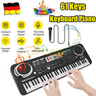 61 Tasten Digital  Keyboard E-Piano Klavier Rhythmen Lern Funktion mit Mikrofon