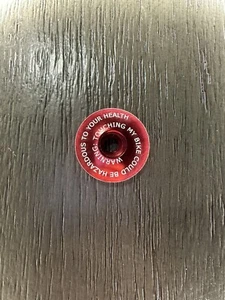 Touching My Bike Could Be Hazardous Bicycle Headset Stem Top Cap 1 1/8" Red - Picture 1 of 1
