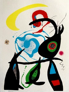 Joan Mirò Lithograph Original Signed COA Hand Numbered - Piet Mondrian - Picture 1 of 9
