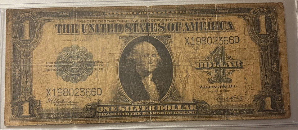 1923 $1 One Dollar “HORSE BLANKET” Silver Certificate Large Size Note - Image 1 of 2