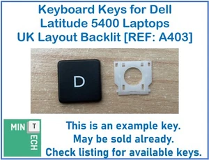 Keyboard Keys for Dell Latitude 5400 Laptops UK Layout Backlit [REF: A403] - Picture 1 of 8