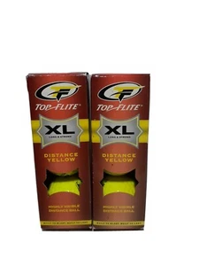 New Top Flite XL Distance Golf Balls, Yellow, Highly Visible, 2 Packages of 3 - Picture 1 of 5