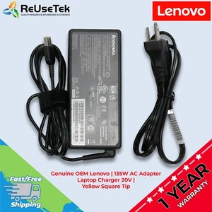 Original OEM Lenovo | Adaptador de CA Cargador para Laptop 135W 20V | Punta Cuadrada Amarilla - Imagen 1 de 14
