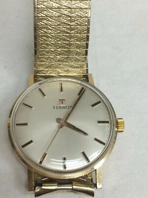 14K  SOLID GOLD CASE    TISSOT SWISS MADE MECHANICAL MANUAL WINDING  - image 1 of 4