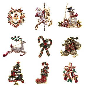 9-teiliges Weihnachts Broschen Set Weihnachten Brosche Xmas Geschenk Geschenke