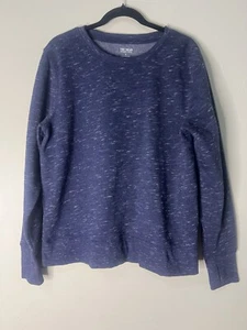 Tek Gear Womens Size L Ultrasoft Fleece Crew Neck Pullover Thumb Holes Cotton - Picture 1 of 17