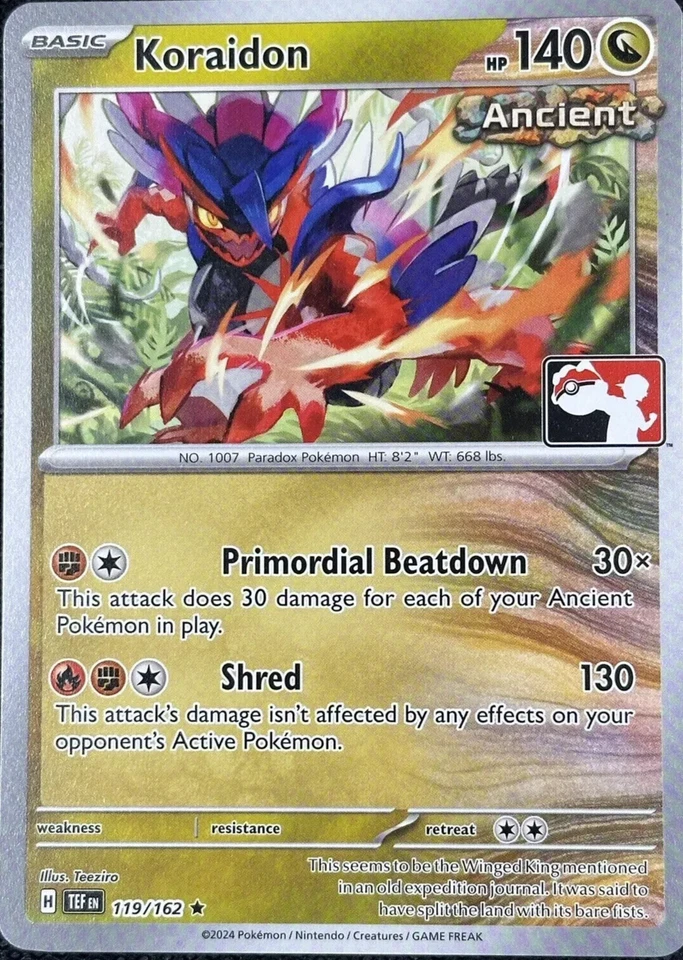 Pokemon Prize Pack Series 5 Koraidon Non Holo NM - Image 1 of 1