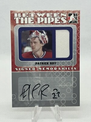 Patrick Roy 2005 ITG Between The Pipes Game Used Number Patch Auto #’d 8/10 🔥 - Image 1 of 2