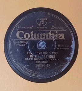 78 RPM - Blue Ridge Mountain Singers, Columbia 15550 Lorena, Prewar 78 HEAR!!!!! - Picture 1 of 4