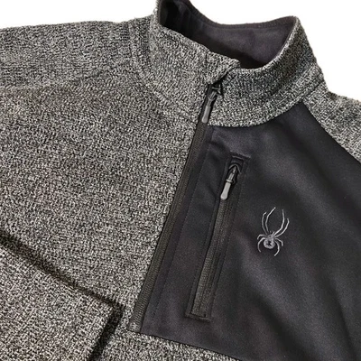 Spyder Fleece Two-Tone Half  Zip pullover sweater 2xl Men's Thermal Jacket EUC - Image 1 of 4