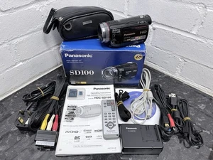 Panasonic HDC-SD100 Camcorder 32GB SD + Battery Charger Remote Wires box TESTED - Picture 1 of 17