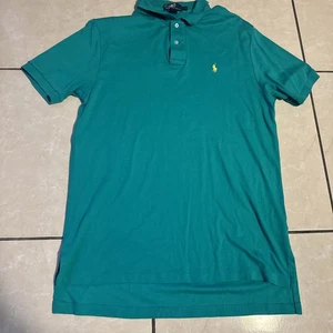 Vintage Polo Ralph Lauren Shirt Mens L 22x31 Teal Preppy Business Pony Casual - Picture 1 of 11