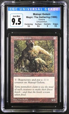 MATOPI GOLEM Visions CGC 9.5 Gem Mint MTG [Nostalgium] - Image 1 of 2