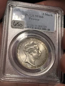 PCGS MS66 Prussia 3 Mark 1908-A - Picture 1 of 8