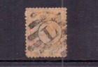 LAGOS 1874 1/- SG8 ( 15½mm ) USED CAT £250 - HEAVY CANCEL