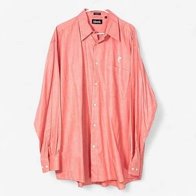 Camisa de vestir Ashworth Golf para hombre rosa a cuadros talla XL abotonada manga larga usada Foto 1 de 4