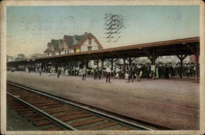 Asbury Park,NJ RR Station Railroad 1913 monmouth County New Jersey Postcard - Picture 1 of 2