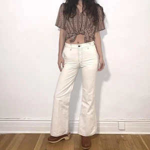 Vintage 70s White Flares - Picture 1 of 5