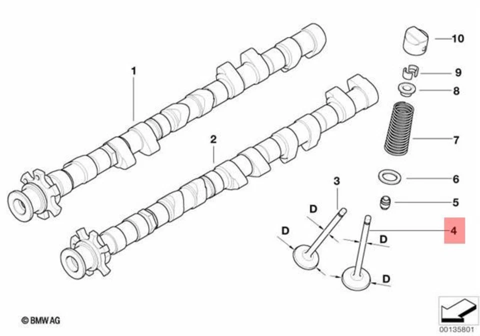 Válvula de escape del motor original BMW M5 M6 E60 E61 E63 E64 OEM 11347833774 Foto 1 de 1