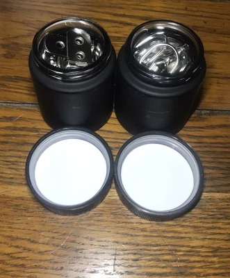 2 frascos de almacenamiento gruesos de vidrio a prueba de niños tornillos de 2”x3” semillas monedas cuentas tarro de almacenamiento Foto 1 de 4