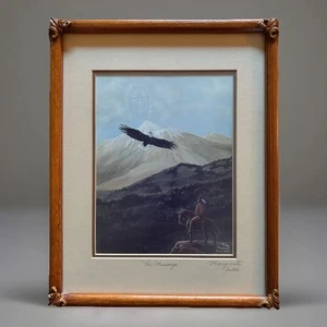 Vintage Druck "The Message" der Künstlerin Marguerite Fields, signiert gerahmt - Bild 1 von 9