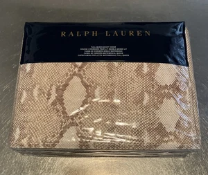 RALPH LAUREN GREAT SANDS FULL/QUEEN BETTDECKE BEIGE PYTHONMUSTER NEU MIT ETIKETT $ 430,00 - Bild 1 von 11