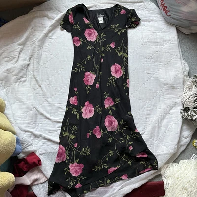 Vestido largo floral vintage para mujer talla pequeña  Foto 1 de 3