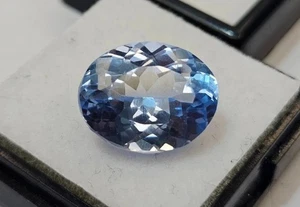 Awesome Blue Aquamarine Oval Cut 10-12 Ct Natural Loose EGL Certified Gemstone - Picture 1 of 6