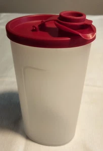 Tupperware Ölprinz Essig Öl Dressing Behälter  NEU Ausgießöffnung 450 ml rot - Bild 1 von 6