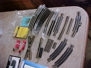 N Scale Track Lot Of 46 Pieces And Rail Joiners - Picture 1 of 6