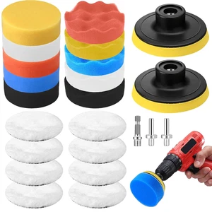 23 Pz 76Mm Kit Tamponi Lucidatura Auto, Lucidare Auto Platorello per Trapano, Ki - Foto 1 di 12