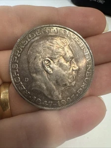 Moneda de plata de 5 marcos 1927-D ALEMANIA WEIMAR VON HINDENBURG - Imagen 1 de 5
