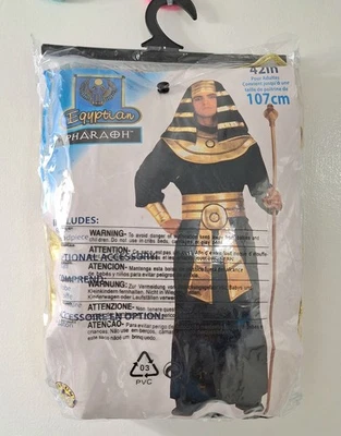 Disfraz de Halloween de faraón egipcio para hombre talla grande 42" disfraces LKN 3 piezas  Foto 1 de 4