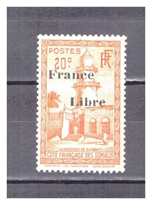 SOMALI COAST . No. 210 . 20 c FRANCE LIBRE NEW * . SUPERB . - Picture 1 of 2