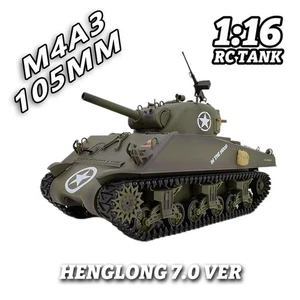 HengLong M4A3 Sherman 1:16 Rc Tank "THE FURY" Smoke Sound BB Gun Infrared 2.4GaL - Picture 1 of 16
