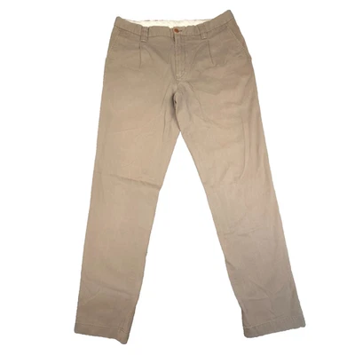 Paul Smith Pants mens 32 Brown Chino Straight Leg Zip trouser cotton Size 32 - image 1 of 4