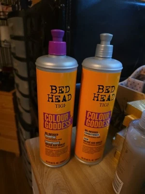 TIGI Bed Head COLOUR GODDESS SHAMPOO & FOR  CONDITIONER COLORED HAIR 20.29Oz NEW - Image 1 of 4