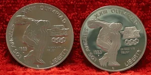 Set of 2 Coins: 1983-P, 1983-S Olympic Commemorative Half-Dollars 90% Silver - Picture 1 of 2