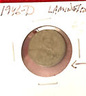1946-D LINCOLN PENNY WITH LAMINATION ON OBVERSE
