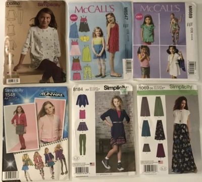 NEW 6 Girls/Misses Sewing Patterns SIMPLICITY AND MCCALLS - Image 1 of 4