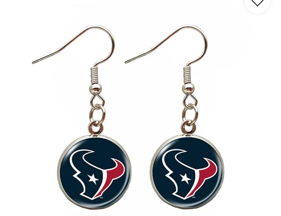 Pendientes del equipo de fútbol americano Houston Texans decoración de aficionados joyería merchandising Foto 1 de 1