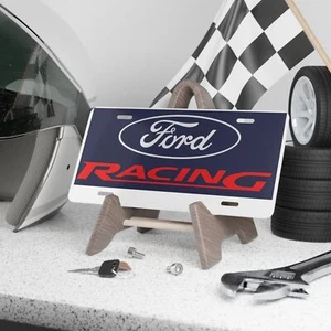 Placa de tocador de carreras, Ford, matrícula delantera azul blanca, decoración de coche deportivo - Imagen 1 de 5