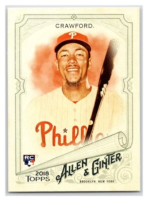 2018 Topps Allen & Ginter J.P. Crawford ROOKIE #127 Philadelphia Phillies RC - Image 1 of 2